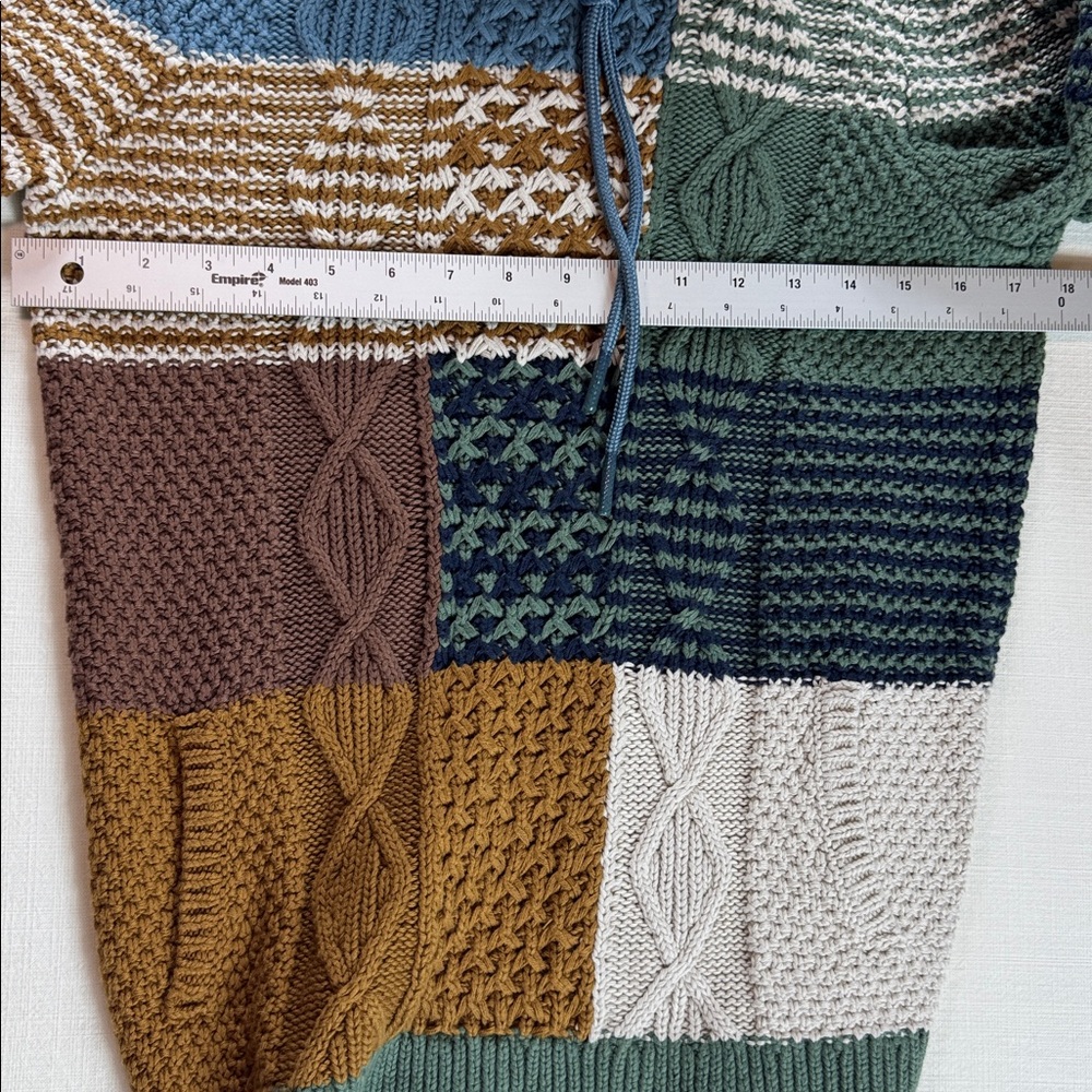 L.L. Bean Multicolor Patchwork Turtleneck Sweater - image 4